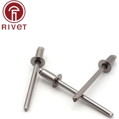 Rivets ISO15984 M4.8*25/30/35 M5*25/30/35 200PCS Stainless Steel Blind Rivets Open End Countersunk Head Rivets Decorative Rivets