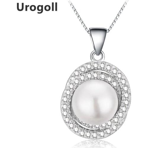 New Fine Jewelry Collares Genuine sterling silver jewelry Necklace 925 Sterling Silver Pendant Necklaces for Women Pearl Jewelry