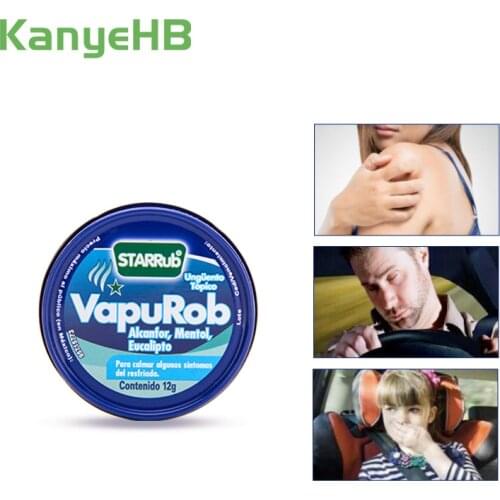 1pcs Herbal Cooling Ointment Refresh Cream Cold Headache Dizziness Anti-itching Wormwood Spearmint Oil Medical Plaster S036