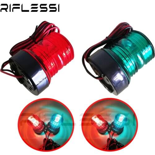 1 x Set 12V Red Green Navigation Lights Boat Sailing Signal Lamps LED Light For Boat Marine Yacht Lights