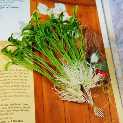 12pcs Artificial plastic water weed sprouts artificial fake flowers plant for home garden table display decoration plants