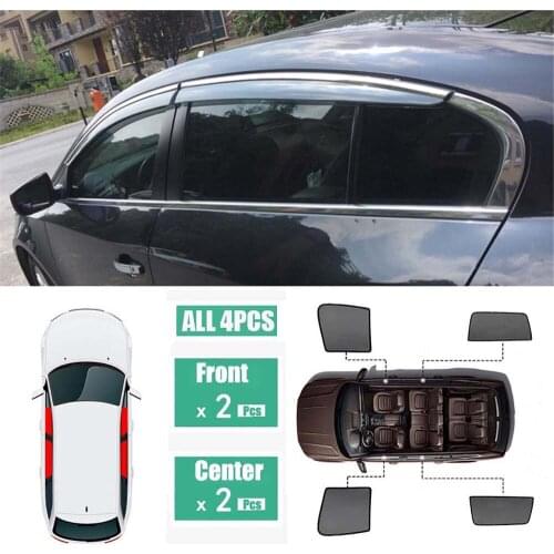 Side Windows Magnetic Sun Shade UV Protection Ray Blocking Mesh Visor Fit For Buick LaCrosse 2009-2015