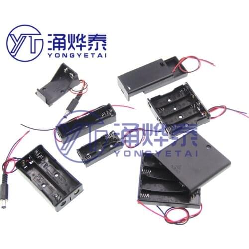 YYT Battery box battery case 5th/7th/9V 18650 battery 1/2/3/4 section,AA/AAA/AAAA with cover with switch