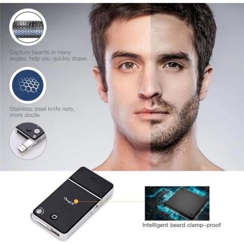 CkeyiN Mini Portable Shaver USB Rechargeable Electric Razor Trimmer Reciprocating Blade For Men Beard Trimmer Face Care Machine