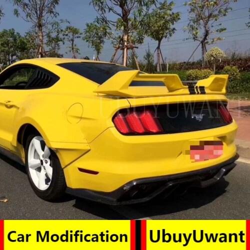 For Ford Mustang 2014 2015 2016 2017 High Quality ABS Material Primer Color Car Tail Wing Decoration Rear trunk Spoiler GTTS