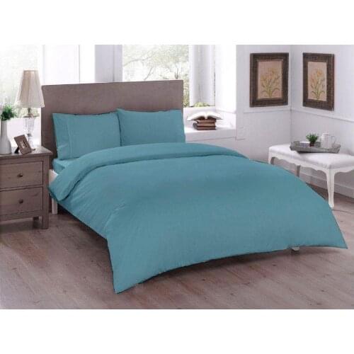 Dowry World Pure Double Duvet Cover Set Dark Cyan