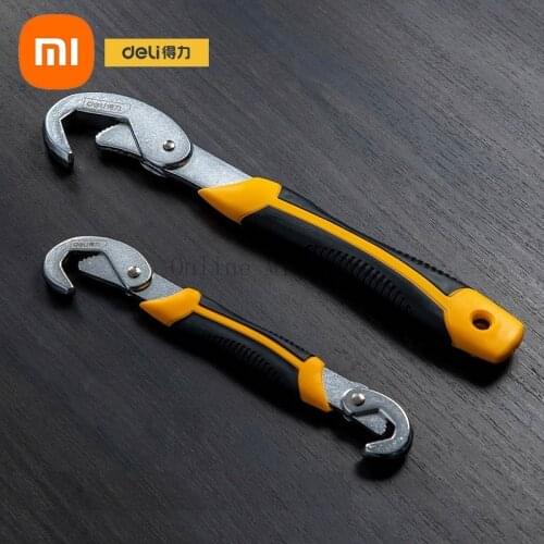 Xiaomi Deli Universal Wrench Surface Plating High Carbon Steel Forging Two Specifications Tooth Design 2pcs Tool Set