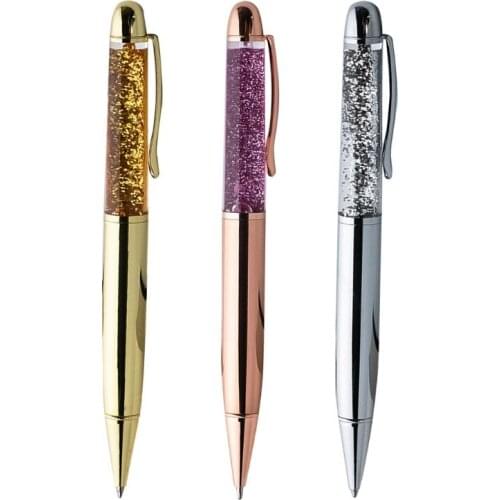 Creative Crystal Sequin Ball Point Pen Signature Writing Tools Student Office Stationeries Supply