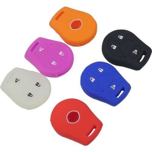 Bilchave 10pcs Silicone Car Key Case Cover For Nissan March Tiida Altima Armada Maxima Pathfinder Cube Juke Rogue Sentra Versa