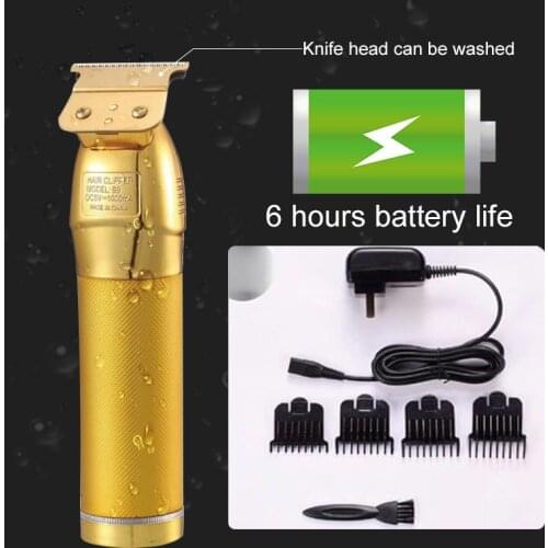 SUAPERNE Oil-head Electric Hair Clippers Retro Notch Carving Push Golden Hair Clipper Metal Trimmer Barber Hair Cutting Machine