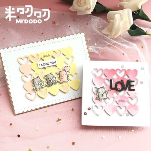 Heart Background Metal Cutting Dies for DIY Scrapbooking Paper Cards Making Decorative Crafts 2019 Midodo New Die Cut