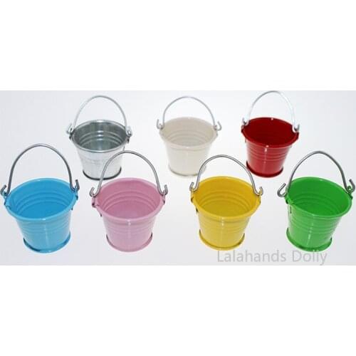 8Color Dollhouse Miniature Mini Bucket Food Play Scene Model for Dollhouse Furniture Decoration Toys