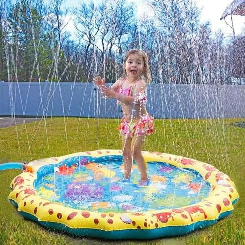 PVC Inflatable Cushion Kids Spray Water Game Pad Summer Garden Lawn Children Playmat Parent-Child Game Water Mat Water Spray Pad