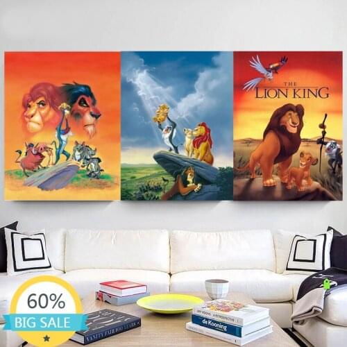 Disney Lion King Animation Canvas Painting Wall Art Cartoon Poster Prints Abstract Pictures Living Room Decoration Home Decor