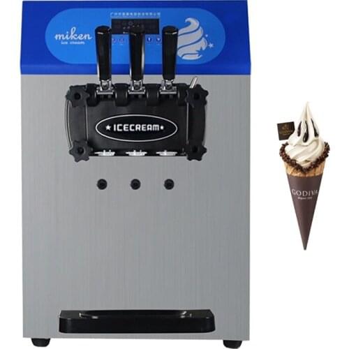 Desktop Mini Soft Serve Ice Cream Makers Machine 3 Flavors Commercial Ice Cream Machine