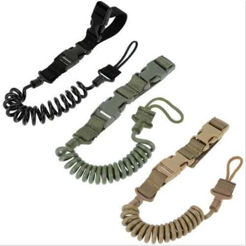 Wholesale 50pcs/lot Tactical Two Point Rifle Sling Adjustable Bungee Tactical Airsoft Gun Strap System