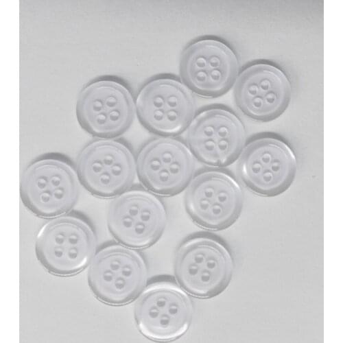 100pcs 4 Holes Pearl White Shirt Buttons Scrapbooking Sewing Buttons Clothing Decorative Button Sewing Accessories 10mm/11.5mm