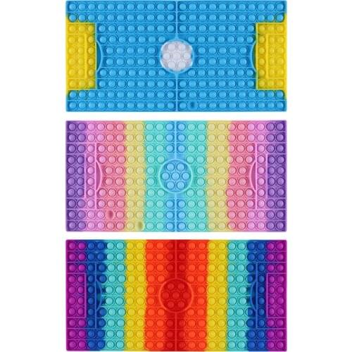 Silicone Football Field Chessboard Push Bubble Art Decor Autism Puzzle Relaxing Reliver Anti-Stress Fidget Toy Adult Kids Game