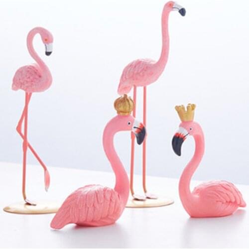 Nordic Flamingo Desktop Decor Home Decoration Crafts Set Wedding Gift Home Accessories