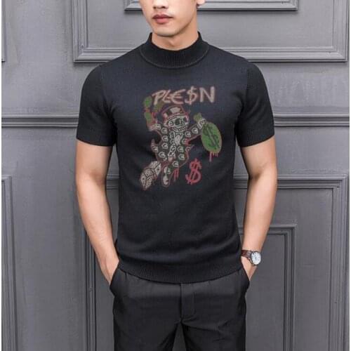 Sportswear short Sweaters Male Rhinestone design Hip Hop