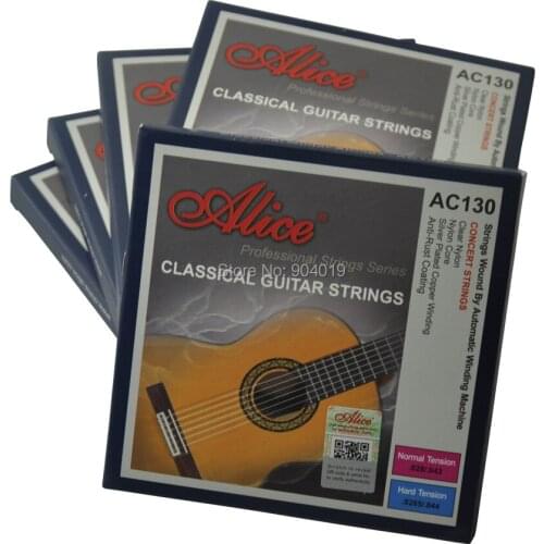 5Sets Alice Classical Guitar Strings Hard Tension Silver Plated Winding AC130H