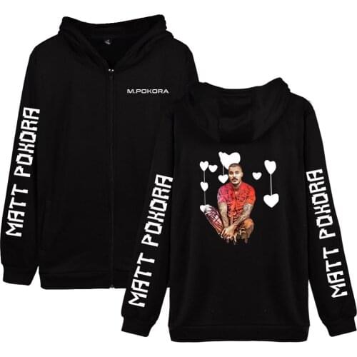 Trend M. Pokora Sweatshirt Unisex Zipper Hoodie Women Mens Tracksuit Harajuku Streetwear Rapper Matt Pokora Clothes Kids Tops