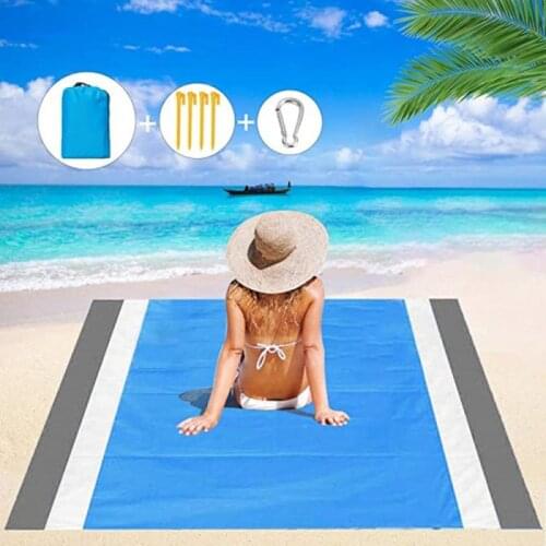 Waterproof Pocket Beach Blanket Folding Camping Mat Mattress Portable Lightweight Mat Outdoor Picnic Mat Sand Beach Mat