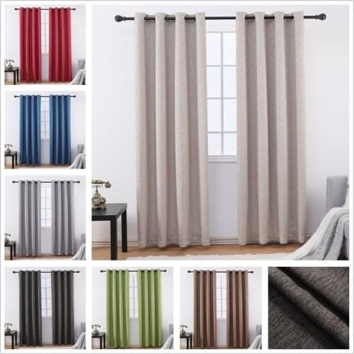 Curtains for Living Room Window Jinya Home Decor Solid Color Blackout Bedroom Curtain Panels Hot Sale Kitchen Coffee Drape