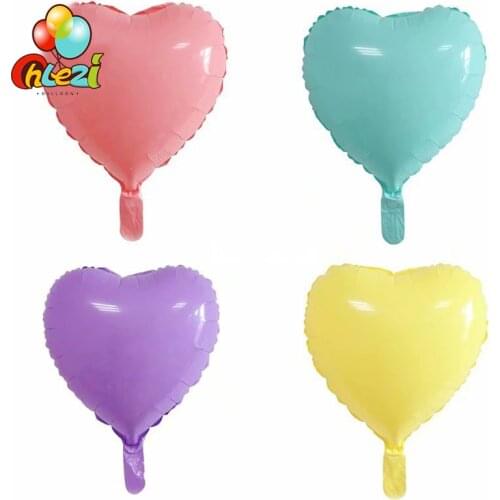 10pcs/lot 17inch Heart Shaped Macarons Love Foil Helium Balloons Wedding Birthday Party decoration Baby Shower Event Supplies