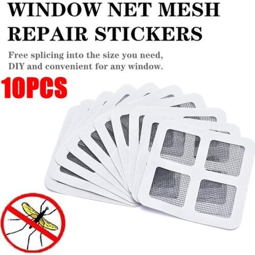 10pcs Adhesive Fix Net Window Home Anti Mosquito Fly Bug Insect Repair Screen Wall Patch Stickers Mesh Window Screen