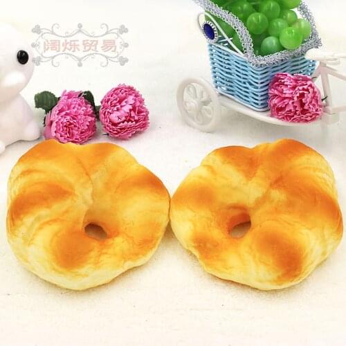 10pcs/pack Fake Bread Slow Rise Squishy Squeeze Toys Realistic Artificial Flat Bread Models Kitchen Lifelike Bread Food Decor