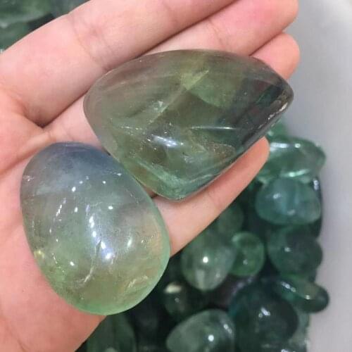 100g Natural green fluorite crystal quartz polished tumbled stone crystal healing energy stones wholesale