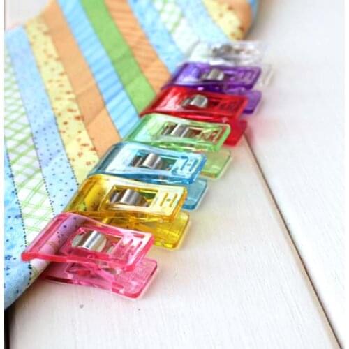 100Pcs/Lot PVC Plastic Clips For Patchwork Sewing Clips Alternative to Pins DIY Crafts Quilt Clip Accessories 3.3*1.8CM