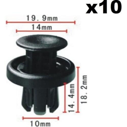 10x For Honda The 9th generation Acord Bumper buckle / Nylon Retainer Clip B130