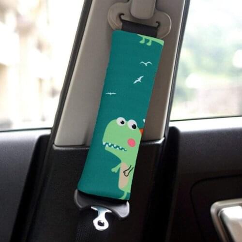 2x Car Safety Seat Belt Shoulder Pad Cover Comfortable Pads For Backpack/Luggage Cushion Harness Cartoon for Kids