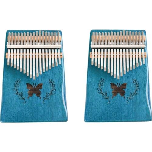 2 Pieces Kalimba 17 Keys Teclado Musical High-Quality Thumb Piano Musical Instrument Kalimba With Learning Book Tune Hammer