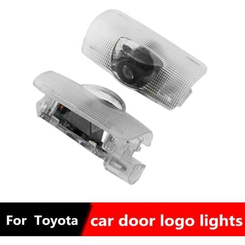 2 Pcs Car Door Lamp Open Decor Logo Laser Projector Light Ghost Shaow Luces For Toyota Avalon Camry Highlander Tundra 4 Runner