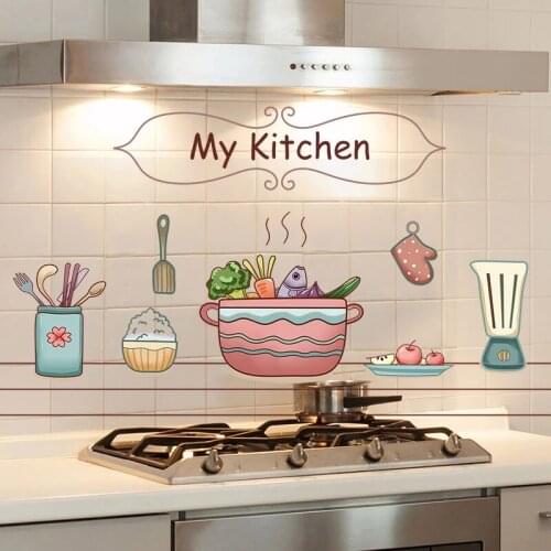 60*90cm Kitchen Oil-proof Wall Stickers Cooker Waterproof Tile Cabinet Range Hood Refurbished Wallpaper Home Accessories