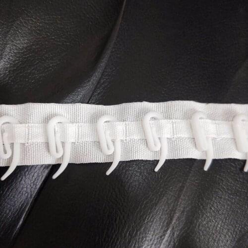 90PCS Curtain Pleat Hooks White Plastic 6 shape Window Curtain Hanging Curtain Hook Home Accessories