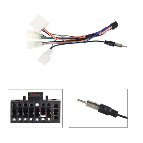 NaviTree 16P Car Audio Stereo Head Unit Wire Harness Adapter For Toyota OEM Car Radio Harness With 4-Terminal