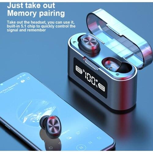 TWS Bluetooth V5.1 Wireless in-Ear Headset with Touch Control Microphone HD Call