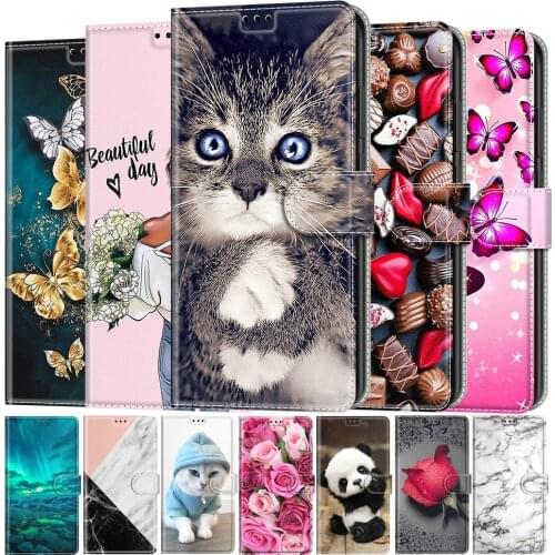 Cat Butterfly Painted Card Slot Wallet Flip Case For Nokia 1.4 2.4 2.3 Book Cover For iPhone 12 Pro Max XR 6 6S 7 8 Etui Fundas