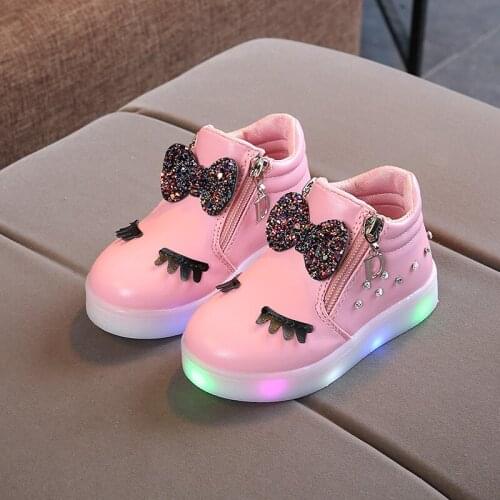 Kids shoes Children led Sneakers With Light girl Kid Casual Luminous Sneakers Spring Sports Baby Toddler shoes for Girls 21-30