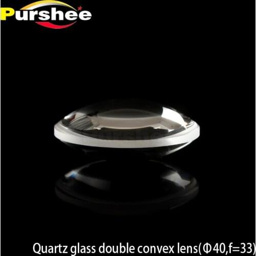 Quartz glass double convex lens(D40,f=33)