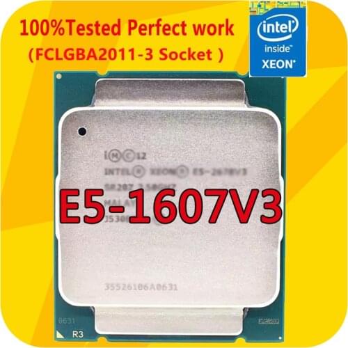 E5-1607V3 Intel Xeon OEM Version E5-1607V3 3.1GHZ 4-Cores 10M Smart Cache CPU Processor LGA2011-3 For x99 Motherboard