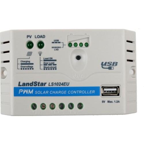 Epever LandStar-EU PWM Solar Charge Controller 5A/10A/20A/30A 12V or 12V/24V Solar Regulator With USB Output Mini Charger