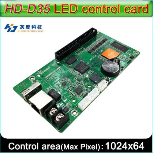 HD-D35 Full color LED display control card, Network RJ45, U-disk communication, Strip-type video screen controller