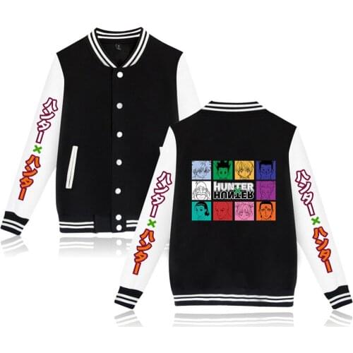 Hunter X Hunter Jackets Japanese Anime HxH Gon Killua Baseball Jackets Unisex Streetwear Bomber Jacket Coats Men Women Outwear