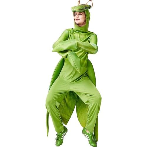 Mantis Costume for Unisex Women Men Animal Insect Costume Halloween Carnival Party Clothes Adult Purim Stage Show Costume