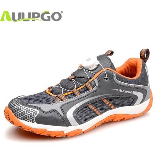 Auupgo Mens Trekking Shoes Hiking Shoes Mountain Walking Sneakers Men Cycling Sneakers Footwear Breathable Climbing Shoes Man
